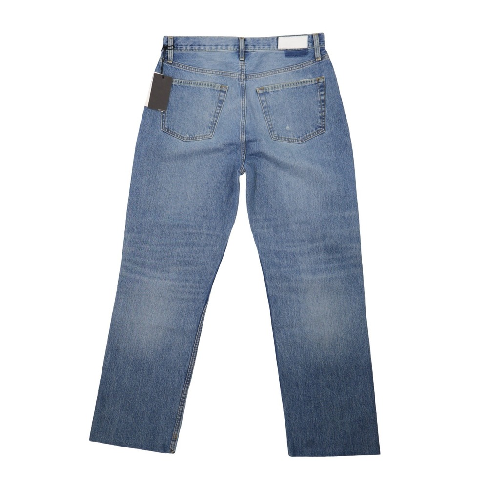 RE/DONE 70s Ultra High Rise Stovepipe Jean Worn Crystal Blue Rigid Cotton NWT 31 - Picture 2 of 6
